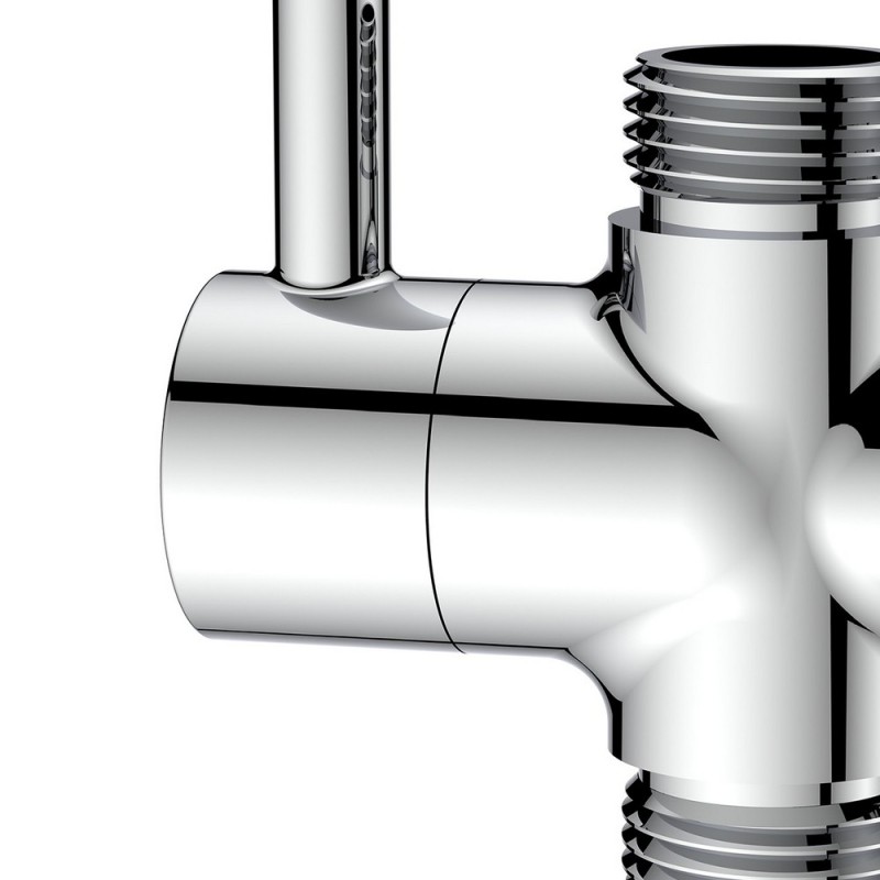 Deviatore con leva in ottone m1/2"-m1/2"-m1/2" Idrobric SAPACC0138DV