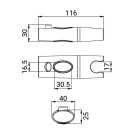 Scorrevole per saliscendi ovale in abs cromato Idrobric SAPACC0139SC