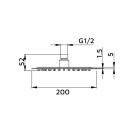 Soffione serie Giglio tondo diametro 20 cm Idrobric SAPSOF0101AC