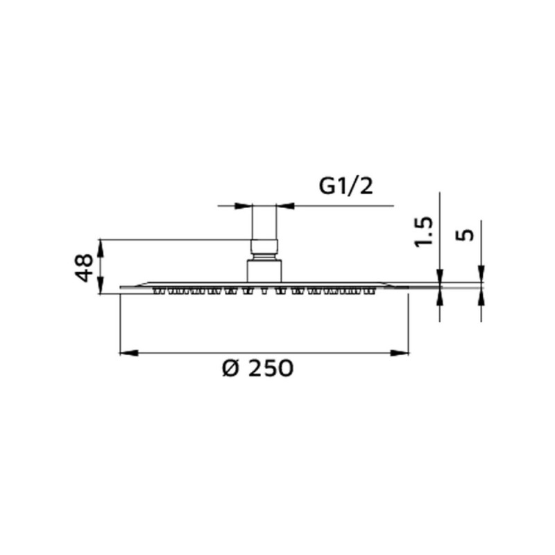Soffione serie Giglio tondo diametro 25 cm Idrobric SAPSOF0102AC Soffione serie Giglio tondo diametro 25 cm Idrobric SAPSOF0102AC