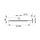 Soffione serie Giglio tondo diametro 30 cm Idrobric SAPSOF0103AC Soffione serie Giglio tondo diametro 30 cm Idrobric SAPSOF0103AC