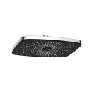 Soffione cromato e nero 30x19 cm 1 getto - Serie Vortex Square Idrobric SAPSOF0087CR