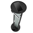 Piantana porta scopino e rotolo con vetro finitura nera/cromo Idrobric A113002NR