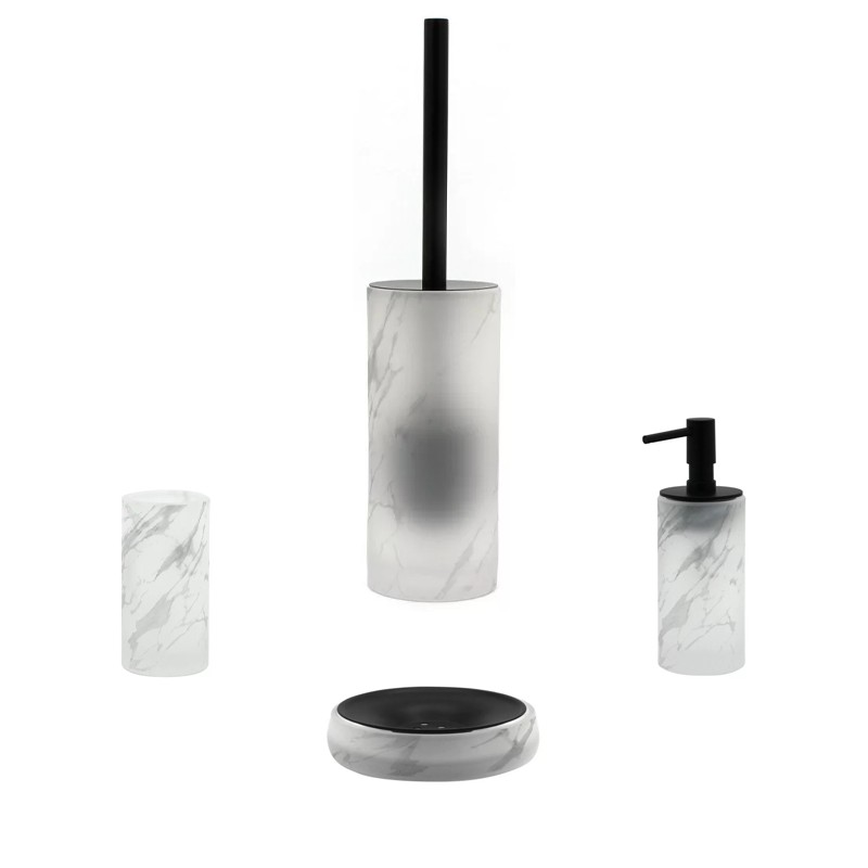 Set completo accessori bagno serie Marble Aquasanit setmarble