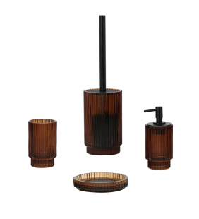 Set accessori serie Simple vetro ambra Aquasanit setsimpleamb