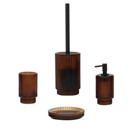 Set accessori serie Simple vetro ambra Aquasanit setsimpleamb