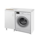 Mobile in truciolato con lavatoio e coprilavatrice 60x108x90 vasca a sinistra DH 140-203-SX