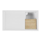 Mobile in truciolato con lavatoio e coprilavatrice 60x108x90 vasca a sinistra DH 140-203-SX