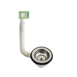 Piletta basket Ø90 con troppo pieno rettangolare Idrobric SACRAC0044PB