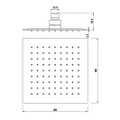 Soffione freesby quadro ultraslim Idrobric BLISOF0051CR