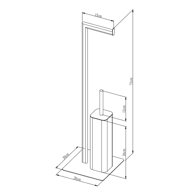 Piantana wc in metallo cromato Aquasanit QV086DCR