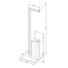 Piantana wc in metallo cromato Aquasanit QV086DCR