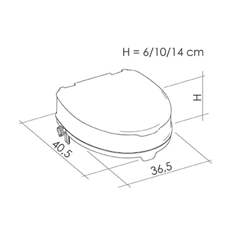 Alzawater serie care con sistema di bloccaggio e coperchio Aquasanit A106790BL002