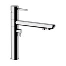Miscelatore suvi lavello visual inox minimale a tre vie di ingresso con bocca girevole Daniel Rubinetterie S20608DWXV