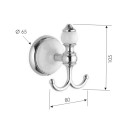 Appendino doppio cromato - serie epoca Remer EP50