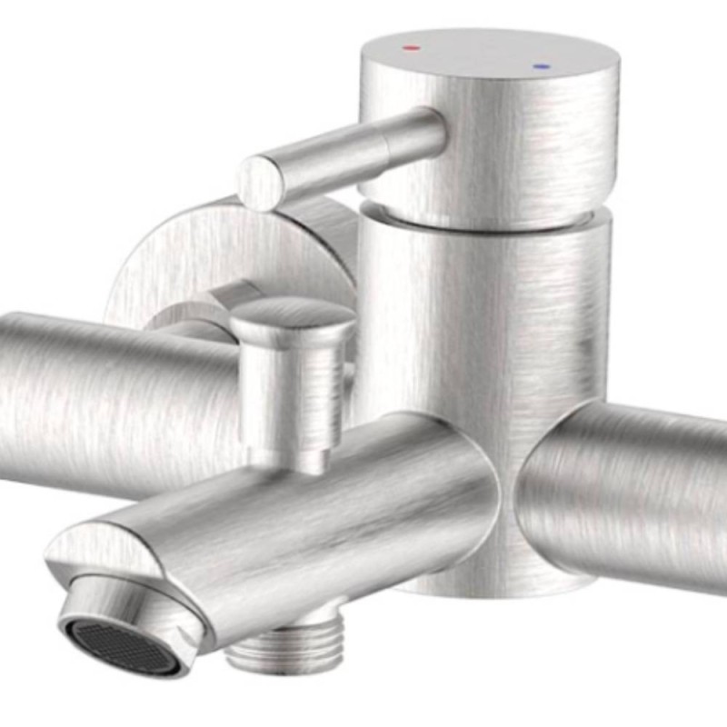 Miscelatore vasca in acciaio spazzolato - Serie Antea Idrobric SCARUB1143AC