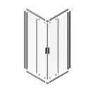 Box doccia ad incastro serie Bergamo 90 x 70 cm cristallo 6 mm Idrobric SCACER0585CR