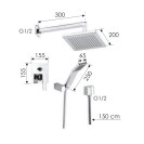 Set doccia - serie wellness qubika Remer Q09S02