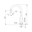 Rubinetto lavello con canna alta a u girevole - serie class line Remer L72