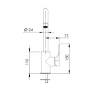 Rubinetto lavello con canna alta a u girevole - serie class line Remer L72
