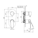 Rubinetto doccia con deviatore a tre vie su unica piastra - serie class line Remer L93