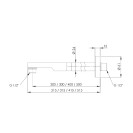 Braccio doccia minimal in ottone cromato 30 cm Remer 348N30