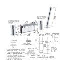 Rubinetto bordo vasca multigetto serie minimal Remer N06317MM