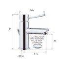 Miscelatore monocomando lavabo con o senza scarico serie minimal remer Remer N11