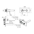 Miscelatore incasso per lavabo serie minimal finitura cromata Remer N15