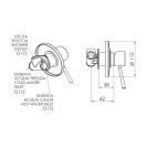 Rubinetto monocomando da incasso per doccia serie minimal Remer N30