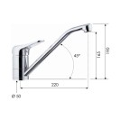 Rubinetto per lavello con bocca girevole - serie kiss Remer K40