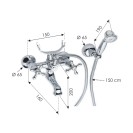 Rubinetto vasca con doccia duplex - serie liberty Remer 02LI