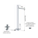 Miscelatore lavabo da pavimento con getto a cascata serie qubika Remer QC18