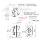 Rubinetto termostatico doccia con deviatore a tre vie e sette posizioni - serie minimal thermo Remer NT937