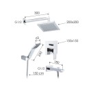 Set doccia all quadro - serie wellness qubika Remer Q09S03
