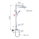 Set doccia in ottone cromato con flessibile - serie qubika Remer Q37XL