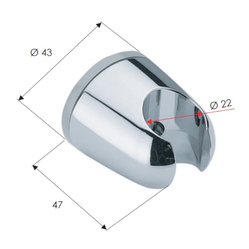 Supporto fisso per flessibile Remer 339F Supporto fisso per flessibile Remer 339F