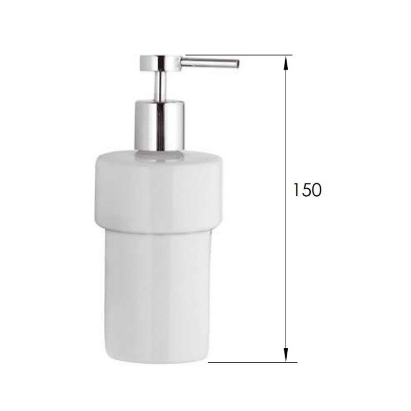Dispenser sapone liquido e dosatore di ricambio - Serie Epoca Remer ACCE13WI
