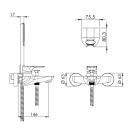 Rubinetto vasca esterno con doccetta - serie infinity Remer I02