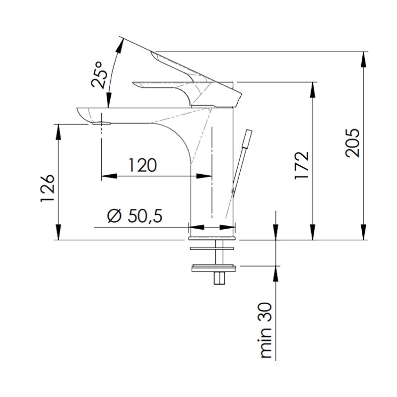 Rubinetto miscelatore per lavabo infinity Remer I11