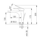 Rubinetto miscelatore per lavabo infinity Remer I11