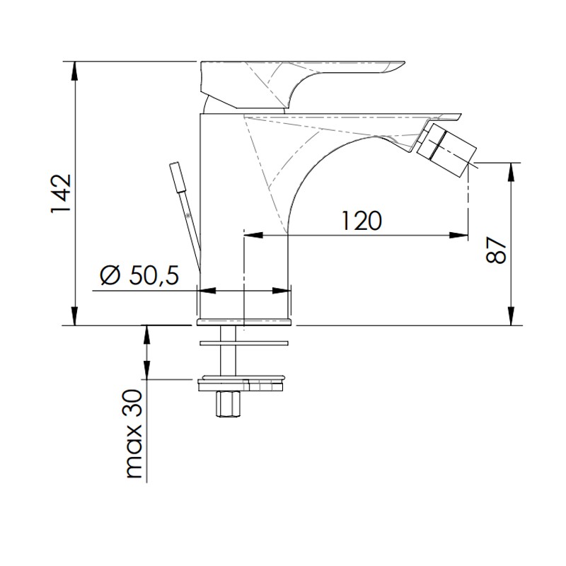 Rubinetto bidet - serie infinity Remer I21