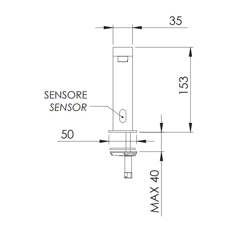 Sensor - miscelatore elettronico a sensore Remer SE17