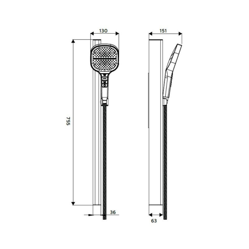 Saliscendi cromato a 3 getti - Serie Atlas Idrobric SAPSAL0160CR