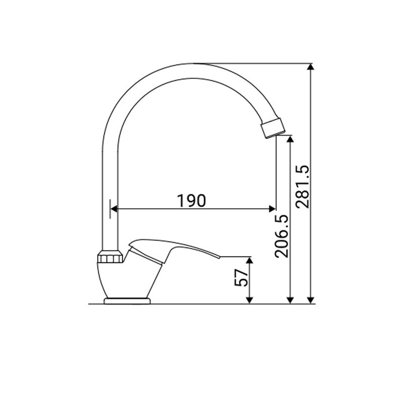 Miscelatore Lavello Bocca Alta Serie Beta Cromato Idrobric IC04.0804.01