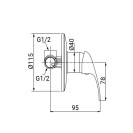 Miscelatore Incasso Doccia Serie Beta Cromato Idrobric IC04.0803.01