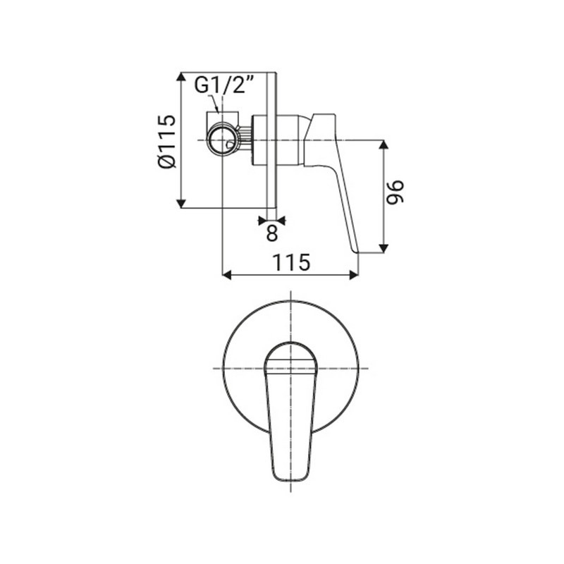 Miscelatore Incasso Doccia Serie Eliot Cromato Idrobric IC04.1419.01