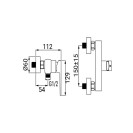 Miscelatore Esterno Doccia Serie Rover Nero Idrobric IC04.1209.02