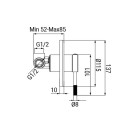 Miscelatore Incasso Doccia Serie Nobel Cromato Idrobric IC04.1192.01