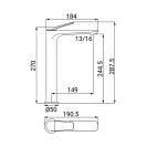 Miscelatore Lavabo Alto Serie Mars Cromato Senza Piletta Idrobric IC04.1470.01
